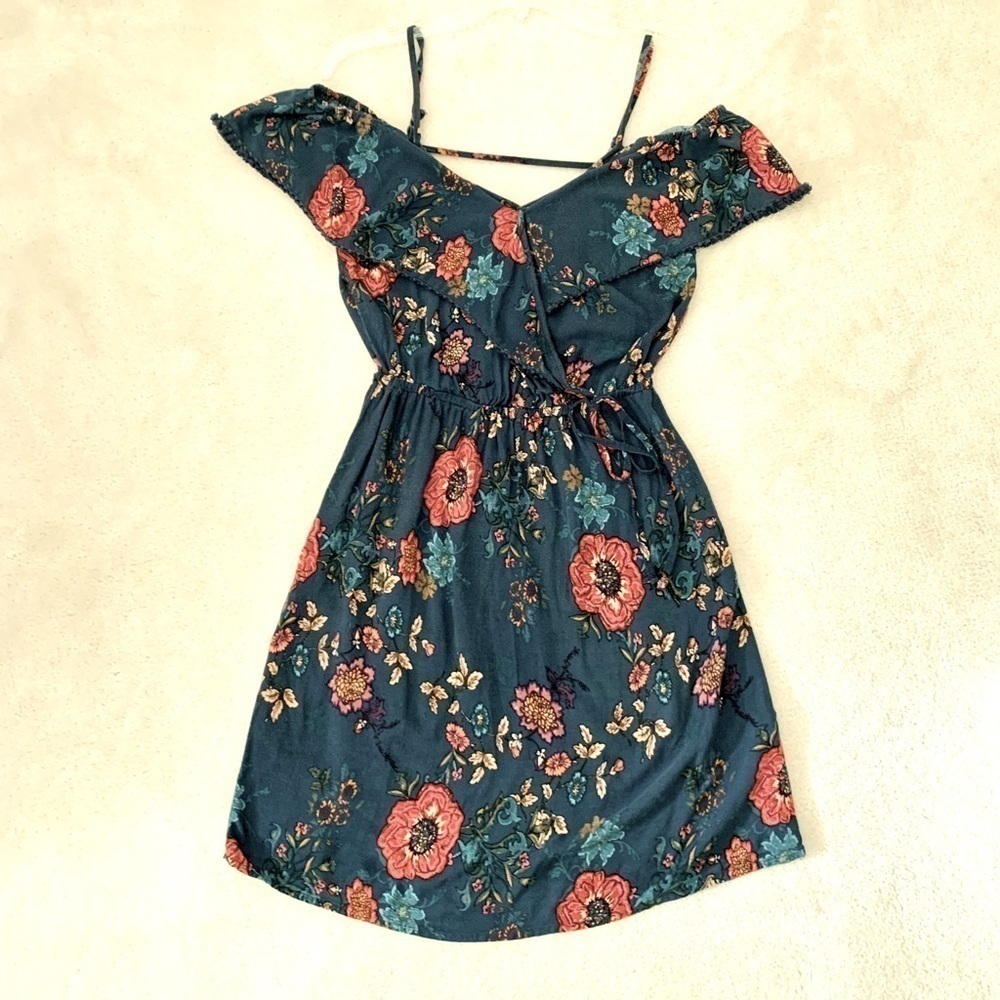 XHILARATION off-shoulder Floral Dress, S